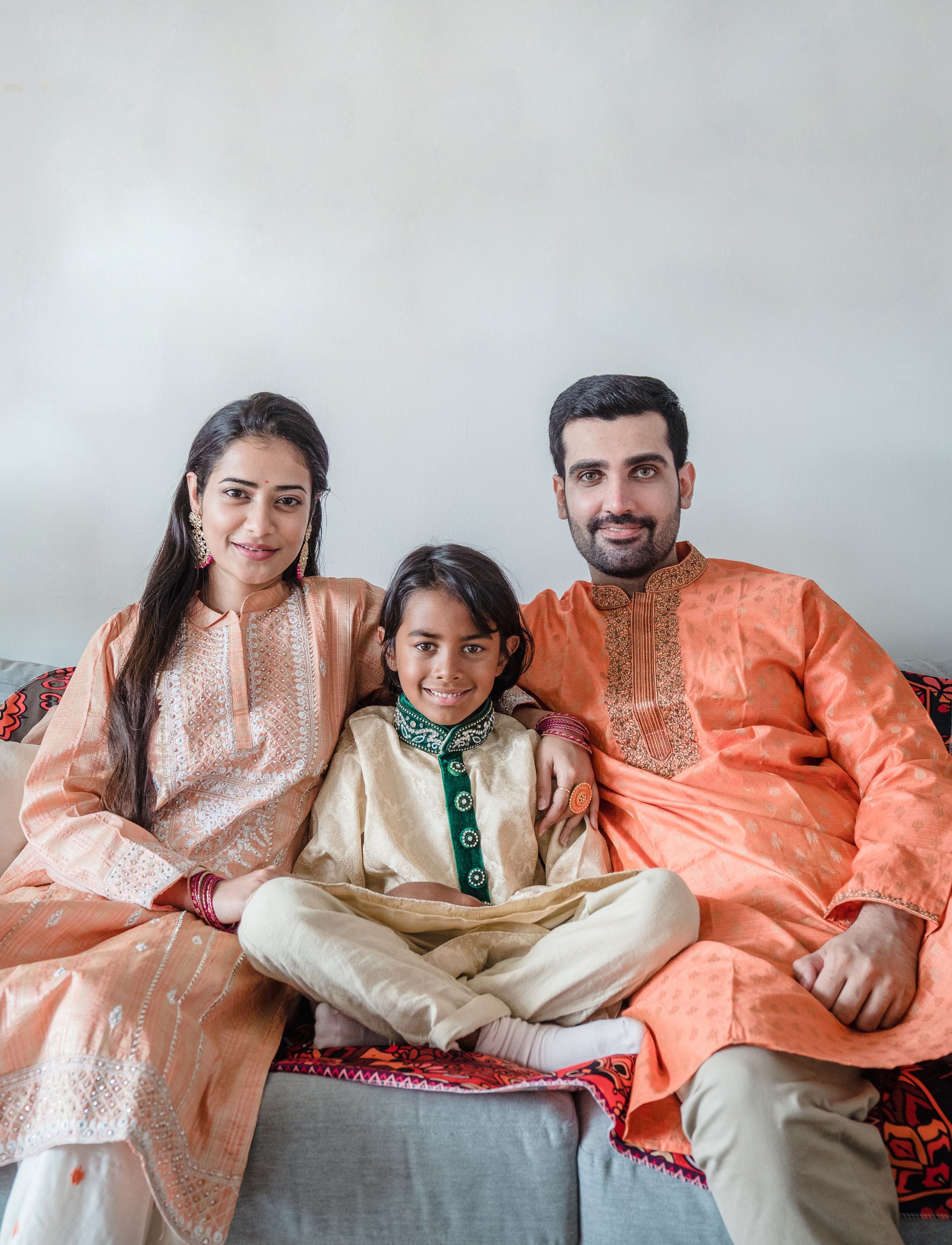 An Indian family spending time together at home
