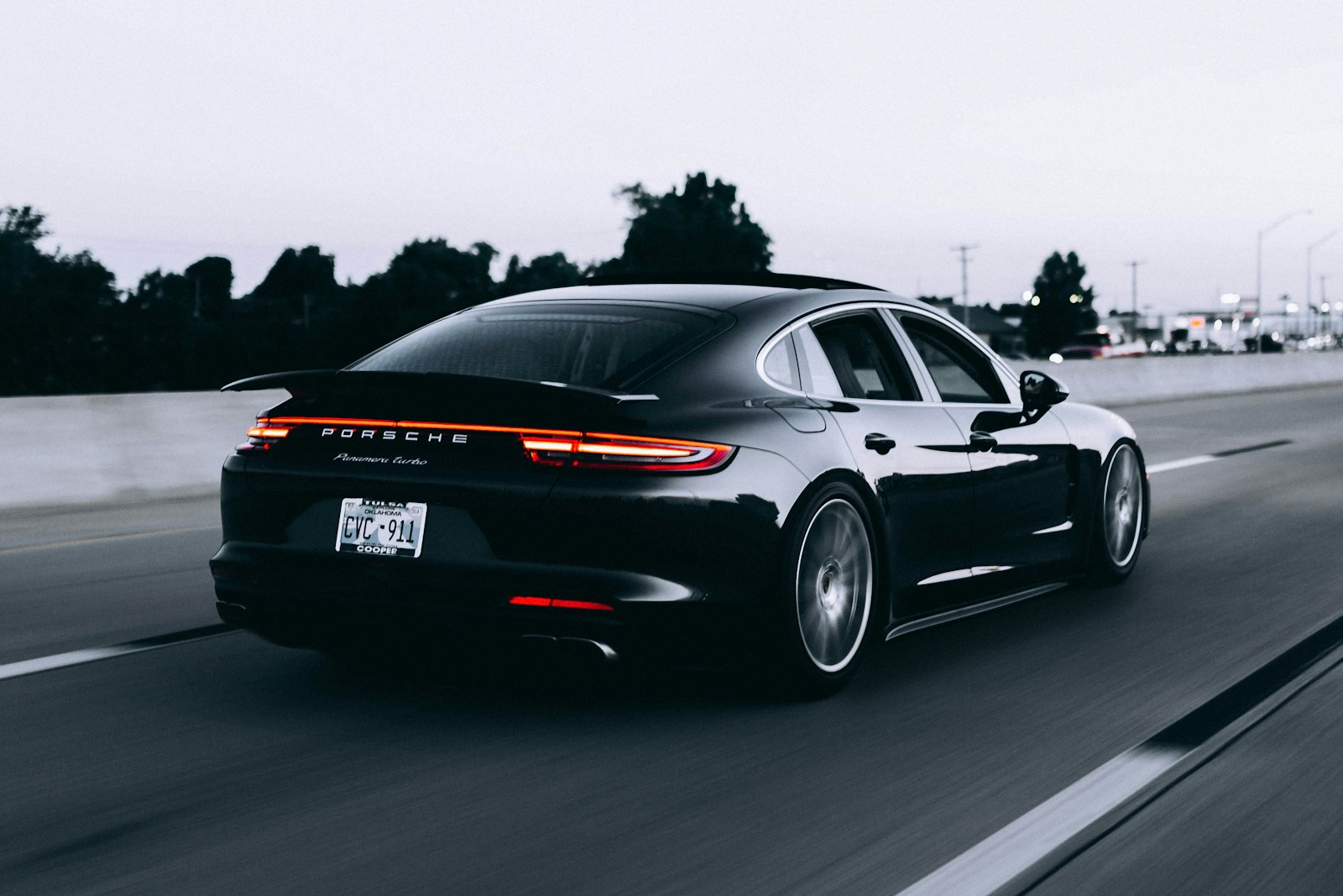 A modern car on the open road